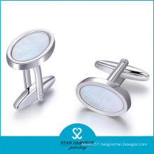2015 Hot Selling Silver Crystal Cufflinks for Man (D-0358)